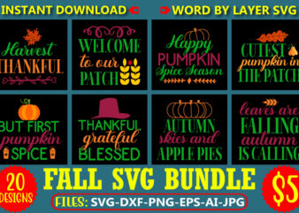 Fall svg bundle , autumn svg file, pumpkin svg file, seasonal, cricut, silhouette, cut files, digital, instant download, fall svg bundle dxf, png jpeg, fall farmhouse autumn clipart, harvest quotes