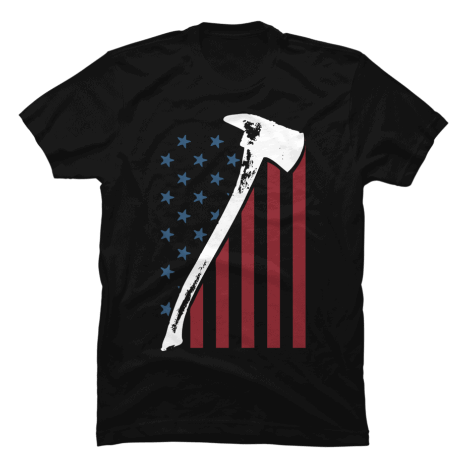 Firefighter USA Flag - Buy t-shirt designs