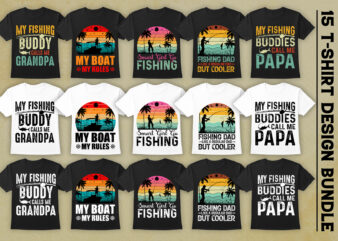 Fishing T-Shirt Design Bundle