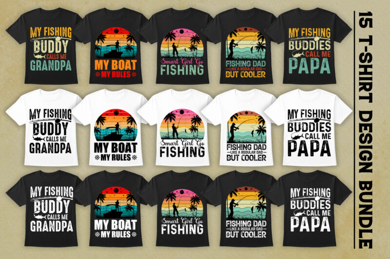 Fishing T-Shirt Design Bundle