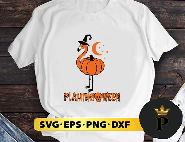 Flamingoween Pumpkin svg, halloween silhouette svg, halloween svg, witch svg, halloween ghost svg, halloween clipart, pumpkin svg files, halloween svg png graphics