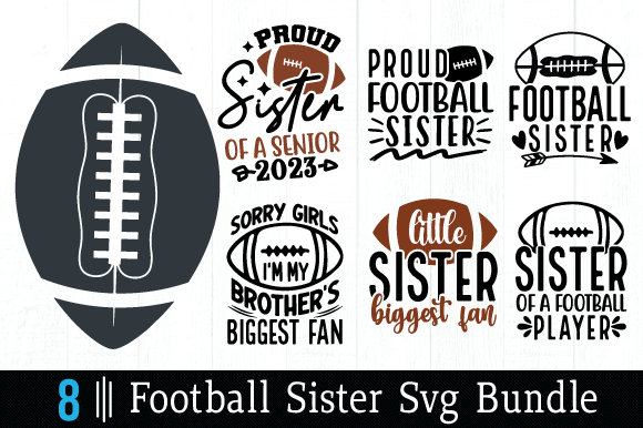Football sister svg bundle t shirt design