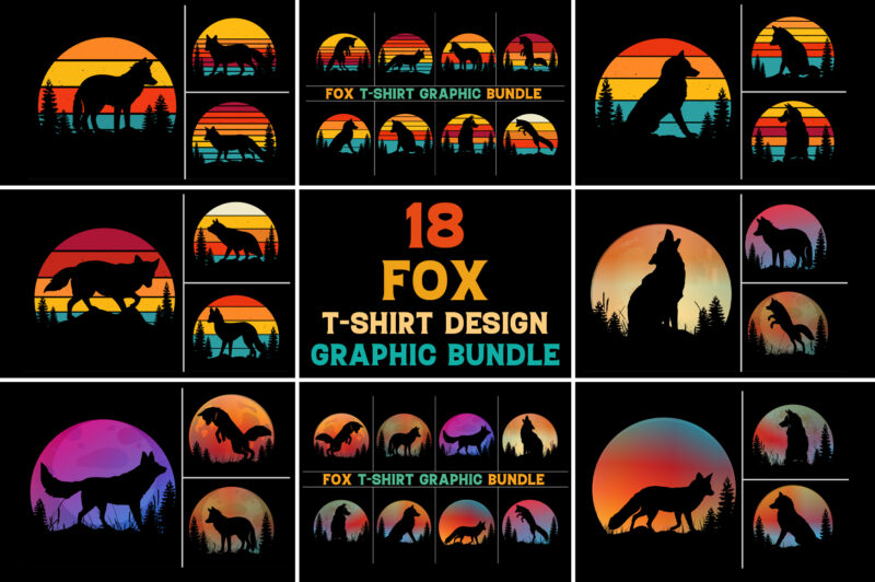 Fox Retro Vintage Sunset T-Shirt Design Graphic Background Bundle,Fox,Fox T-Shirt Design Graphic,Fox Retro Vintage Sunset,Fox Sunset T-Shirt Graphic Vector,Fox Sunset T-Shirt Design.T-Shirt Design Vector,T-Shirt Design Graphic,Fox Silhouette,Fox Vector,Fox TShirt,Fox T-Shirt