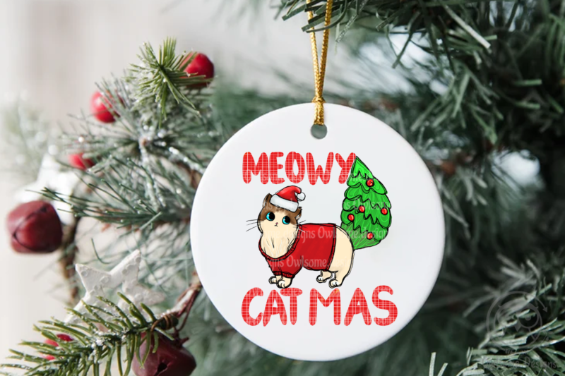 Funny Cat Christmas Sublimation Bundle