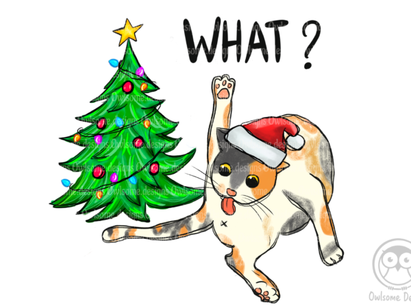 Meowy catmas sublimation design