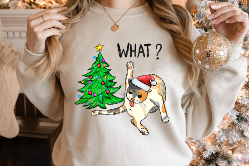 Meowy catmas Sublimation Design