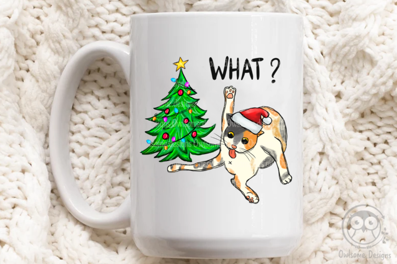 Meowy catmas Sublimation Design