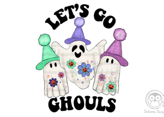 Ghouls Halloween Sublimation t shirt design template