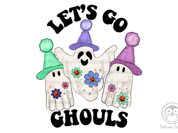 Ghouls halloween sublimation t shirt design template