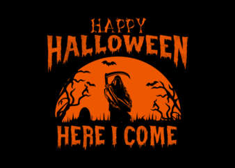 GRIM REAPER HALLOWEEN t shirt design template