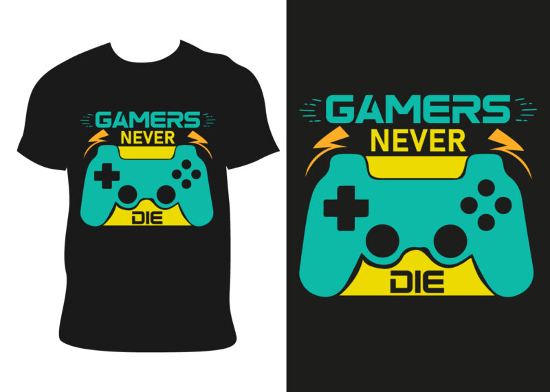Best Gaming T Shirt design vector Illustration