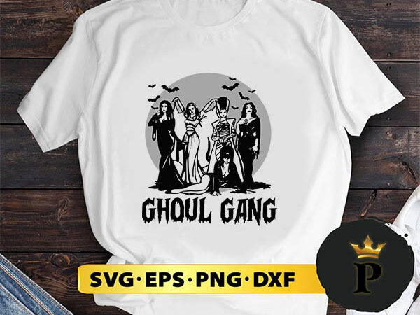 Ghoul gang squad halloween svg, halloween silhouette svg, halloween svg, witch svg, halloween ghost svg, halloween clipart, pumpkin svg files, halloween svg png graphics