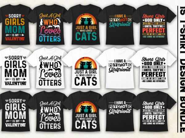 Girl t-shirt design bundle Girl t-shirt design bundle