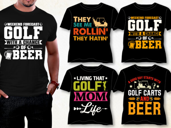 Golf t-shirt design bundle