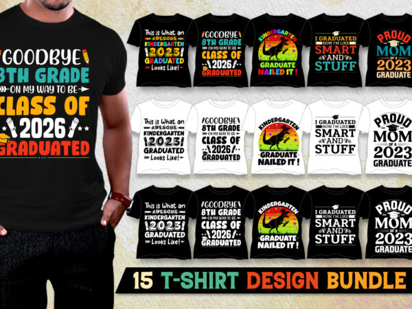 Graduate t-shirt design bundle