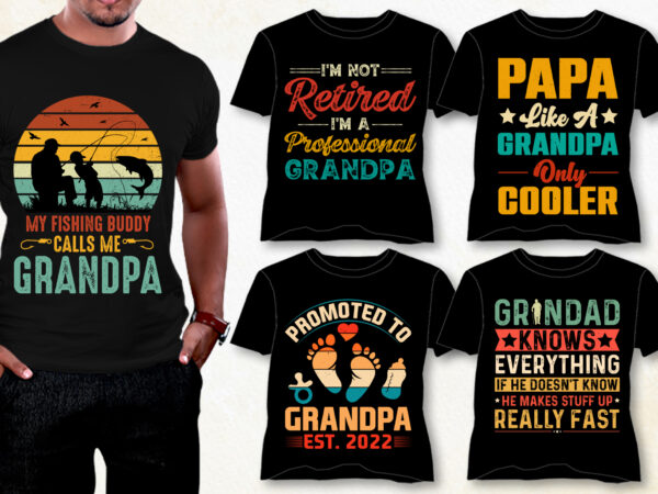 Grandpa t-shirt design bundle