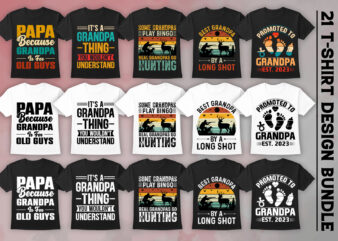 Grandpa T-Shirt Design Bundle