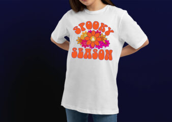 spooky season Halloween party t shirt design. Halloween t shirt design for Halloween day