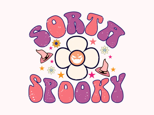 Sorta spooky groovy style t shirt design