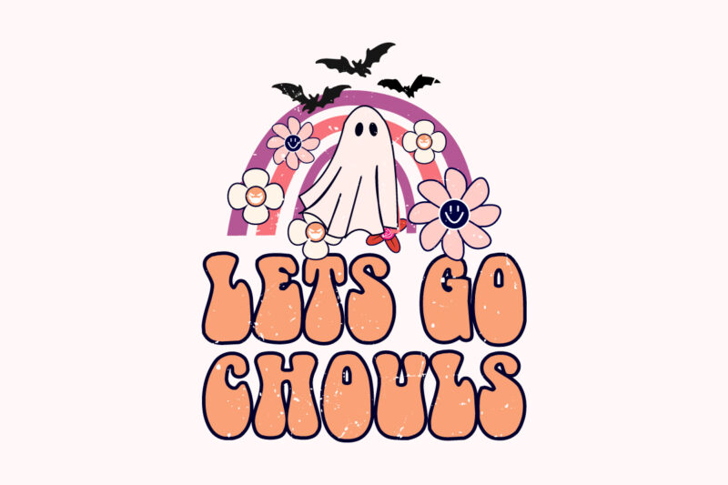 lets go chouls halloween vector t shirt design