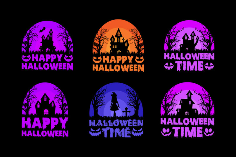 halloween t shirt design bundle