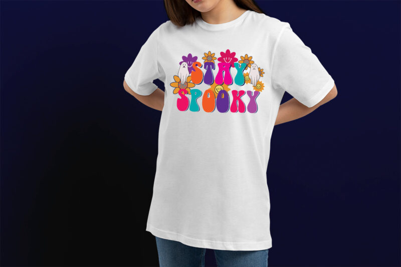 stay spooky Halloween party t shirt design. Halloween t shirt design for Halloween day