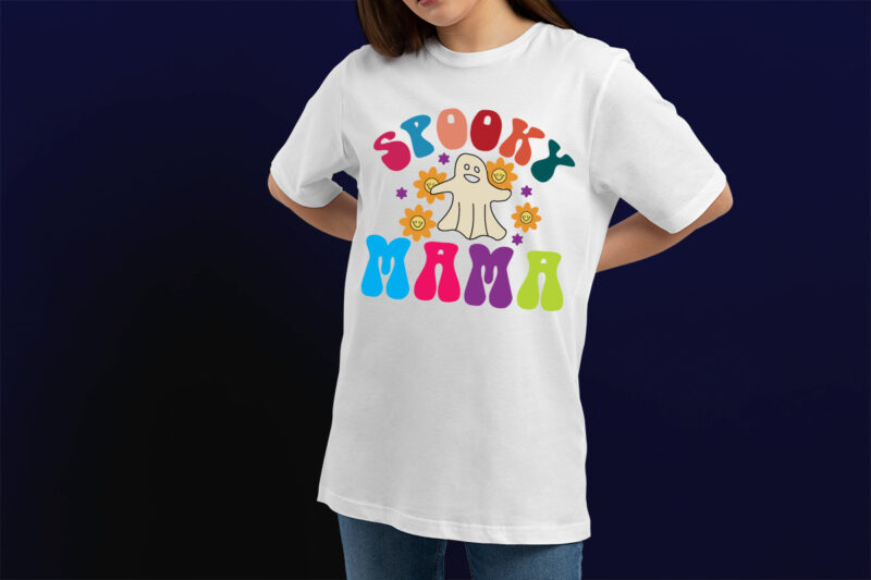 spooky mama t shirt design