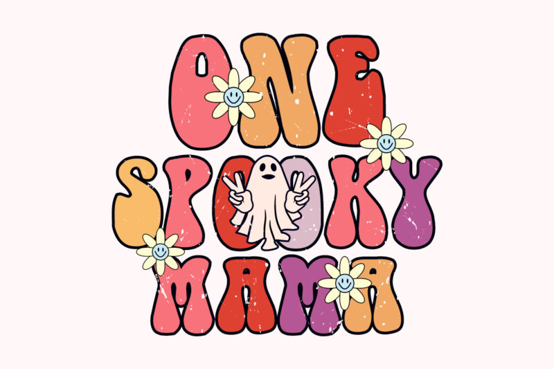 one spooky mama t shirt design