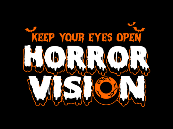 Horror vision halloweem graphic t shirt