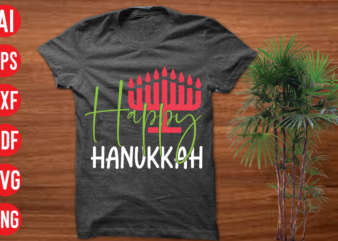 Happy Hanukkah T shirt design, Happy Hanukkah SVG cut file, Happy Hanukkah SVG design,christmas t shirt designs, christmas t shirt design bundle, christmas t shirt designs free download, christmas t