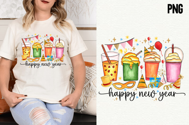 Happy New Year Coffee Sublimation