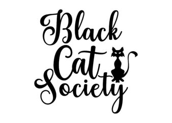 Black Cat Society SVG Cut File