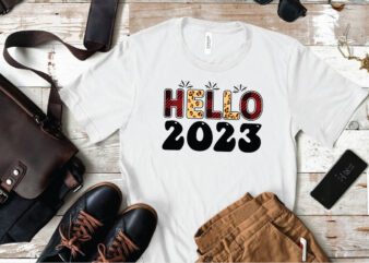 Hello 2023 graphic t shirt