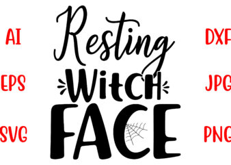 Resting Witch Face SVG Cut File