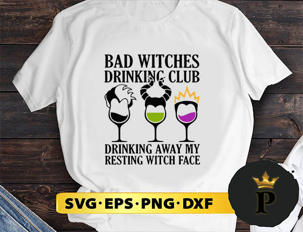 Hocus Pocus Bad Witches Drinking Club svg, halloween silhouette svg, halloween svg, witch svg, halloween ghost svg, halloween clipart, pumpkin svg files, halloween svg png graphics