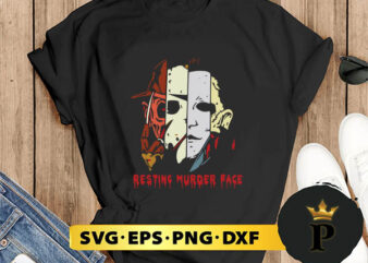 Horror Movies Resting Murder Face svg, halloween silhouette svg, halloween svg, witch svg, halloween ghost svg, halloween clipart, pumpkin svg files, halloween svg png graphics