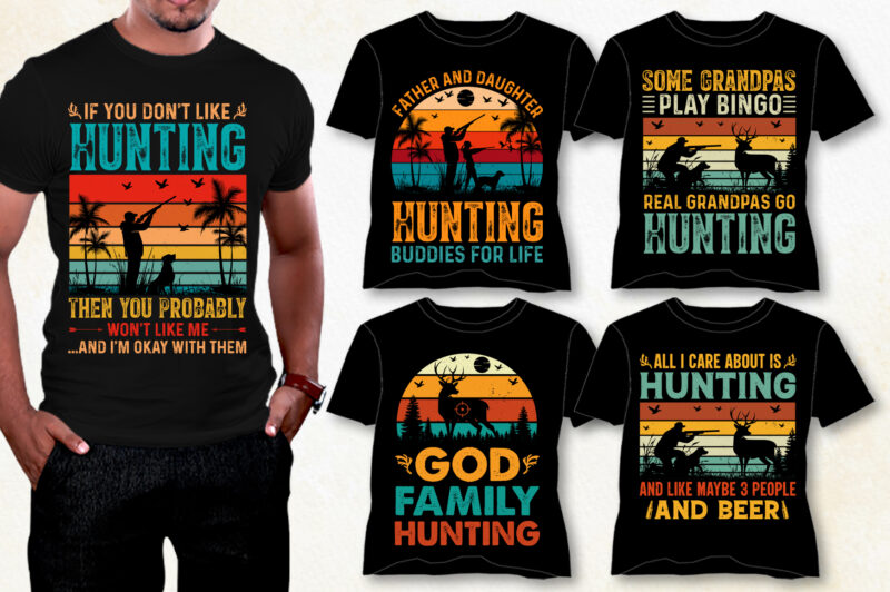 Hunting T-Shirt Design Bundle,hunting t shirt design, hunting t shirt designs, coon hunting t shirt designs, deer hunting t shirt designs, duck hunting t shirt designs, hunter x hunter t