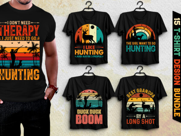 Hunting t-shirt design bundle
