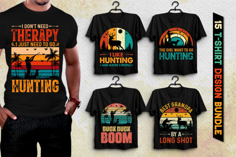 Hunting T-Shirt Design Bundle