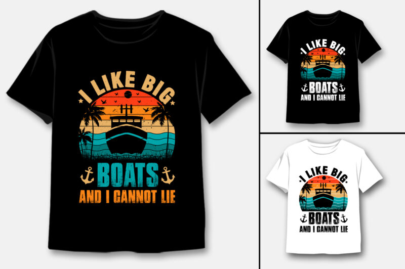 Boat T-Shirt Design Bundle