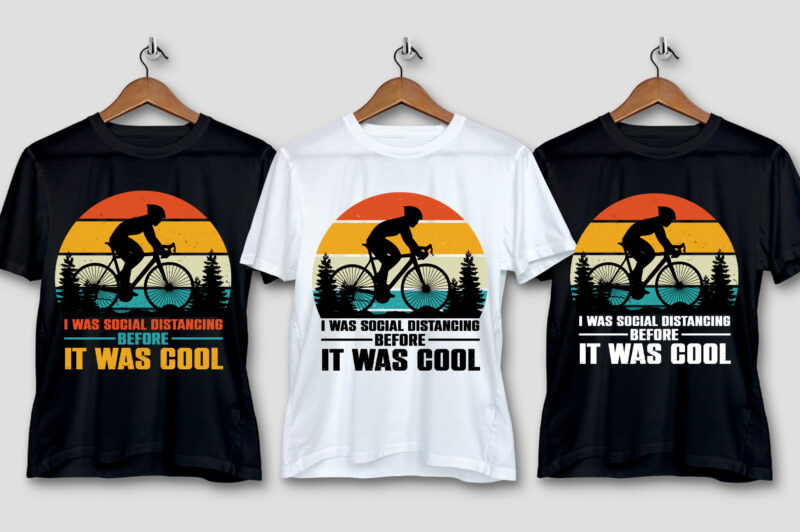 Cycling Bicycle T-Shirt Design Bundle