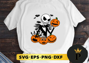 Jack Skellington Pumpkin svg, halloween silhouette svg, halloween svg, witch svg, halloween ghost svg, halloween clipart, pumpkin svg files, halloween svg png graphics