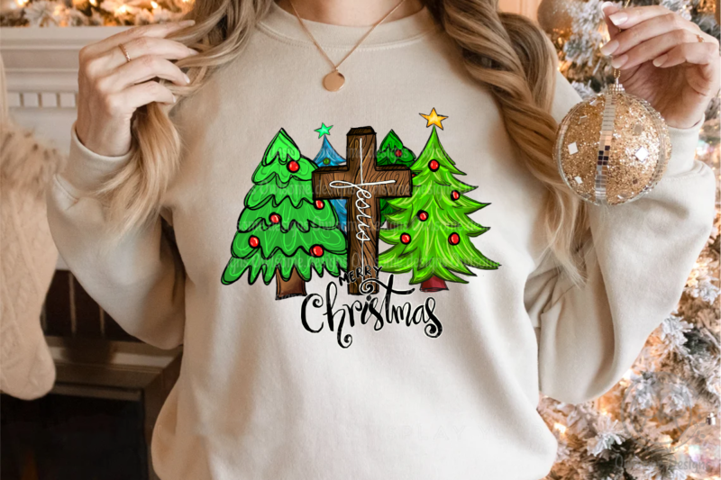 Jesus Merry Christmas Sublimation Design
