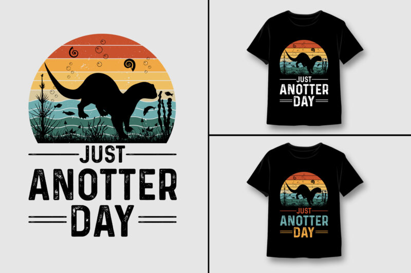 Otter T-Shirt Design Bundle