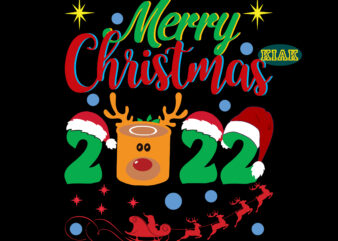 Merry Christmas 2022 Svg, Christmas Svg, Christmas Tree Svg, Christmas, Noel, Noel Scene, Christmas Holiday, Merry Holiday, Xmas Svg t shirt designs for sale