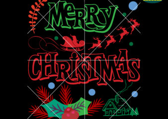 Merry Christmas Svg, Christmas Svg, Christmas Tree Svg, Noel, Noel Scene, Christmas Holiday, Merry Holiday, Xmas Svg