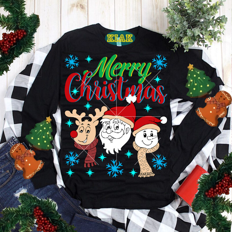 Merry Christmas Svg, Christmas Svg, Santa Claus, Believe Svg, Snowman, Snowflake, Winter Svg, Reindeer Christmas Svg, Christmas design, Holiday Svg, Santa Svg, Reindeer Svg