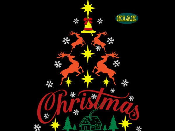Christmas tree svg, reindeer, christmas, noel, noel scene, xmas svg, christmas holiday, reindeer svg, reindeer vector, deer christmas