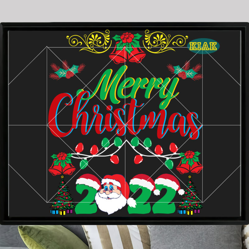 Merry Christmas 2022 Svg, Christmas 2022 Svg, Christmas Svg, Christmas Tree Svg, Noel, Noel Scene, Christmas Holiday, Merry Holiday, Xmas, Christmas Decoration, Santa Claus, Believe Svg