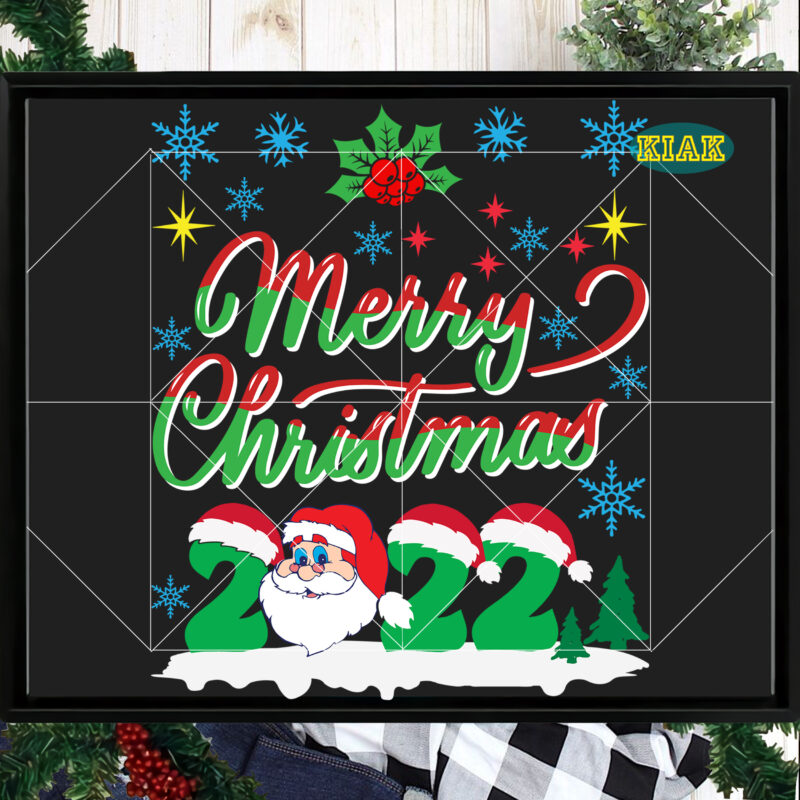 Merry Christmas 2022 Svg, Christmas 2022 Svg, Merry Christmas Svg, Christmas Svg, Christmas Tree Svg, Noel, Noel Scene, Santa Claus, Santa Claus Svg, Santa Svg, Christmas Holiday, Merry Holiday, Xmas,